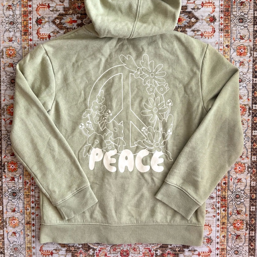 Cat & Jack Green Peace Hoodie